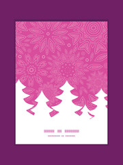 Wall Mural - Vector pink abstract flowers texture Christmas tree silhouette
