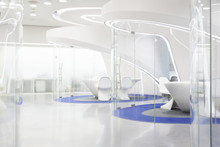 Modern Futuristic Concept Office Interior