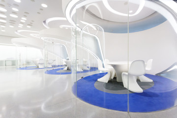 Sticker - modern futuristic concept office interior