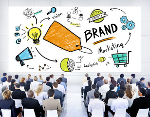Wall Mural - Diverse Business People Conference Seminar Brand Concept