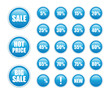 blue sale labels collection