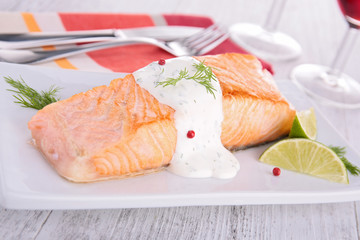 salmon and cream