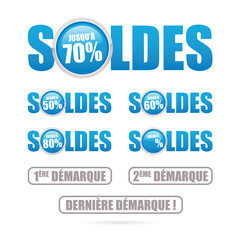 Wall Mural - soldes bleus