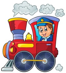 Poster - Image with train theme 1