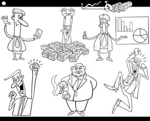 Wall Mural - business cartoon concepts and ideas set