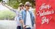 © WavebreakMediaMicro - Composite image of hip young couple going for a bike ride