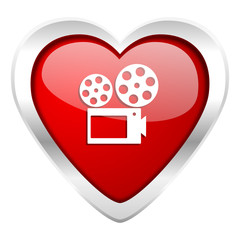 Aufkleber - movie valentine icon cinema sign
