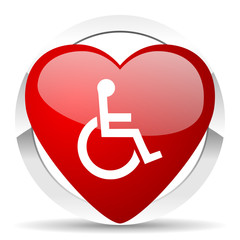 Poster - wheelchair valentine icon