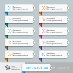 Wall Mural - infographic vector arrow button