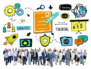 Poster - business people training communication corporate ideas concept