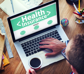 Wall Mural - health insurance medical wellness business concept