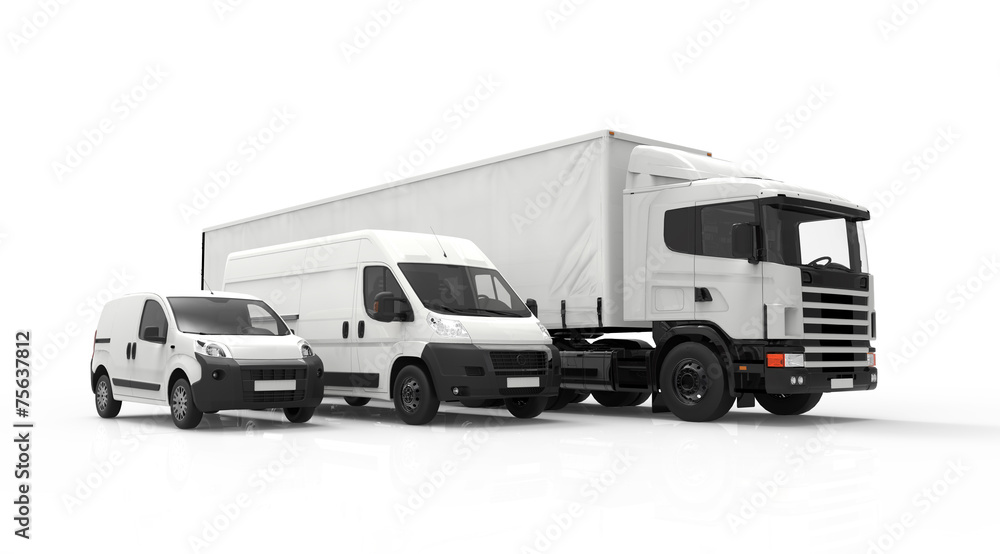Delivery vehicles - obrazy, fototapety, plakaty 