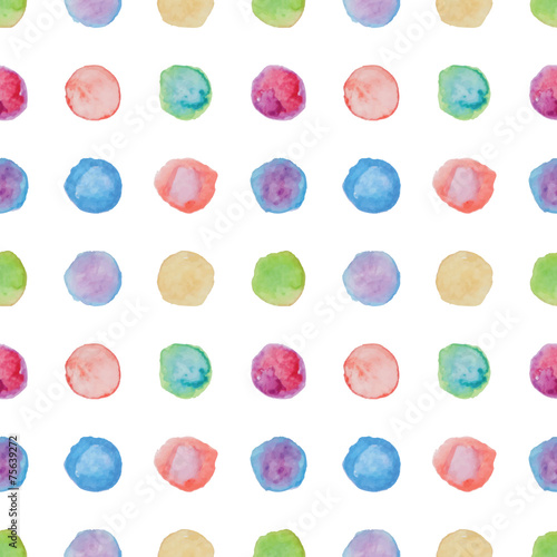 Stoffe zum Nähen Akwarela polka dot wzór.