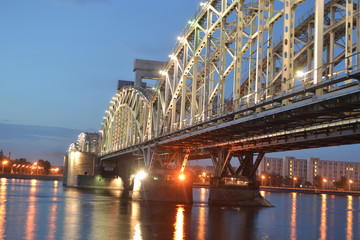 Wall Mural - Finland Railway Bridge at night