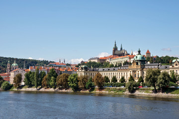 Wall Mural - Prague castle and the Vltava river, Czech Republic