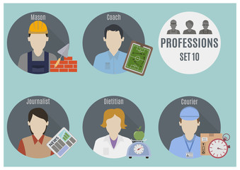 Wall Mural - Profession people. Set 10