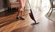Mop for cleaning wooden floor from dust