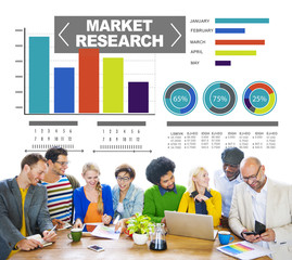 Wall Mural - Market Research Business Percentage Marketing Strategy Concept