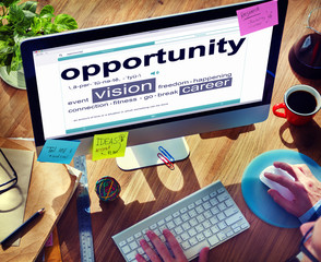 Sticker - Opportunity Business Vision Online Office Working Concept