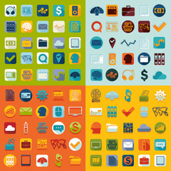 Poster - Set of business icons