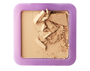 Wall Mural - Cracked Face powder in purple container