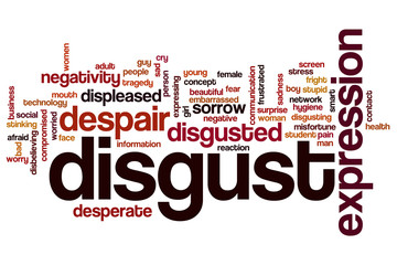 Sticker - Disgust word cloud