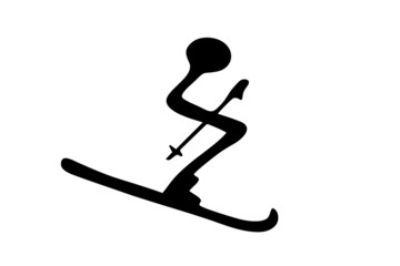 Sticker - Skifahrer...