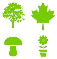 Sticker - Plantes en 4 icônes