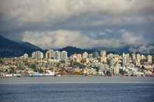 North Vancouver City Skyline Across Vancouver Harbour