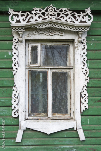 Fotografering Rostov the Great. Window with carved architraves