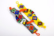 Three Pieces of Brightly Colored Beaded Zulu Jewelry