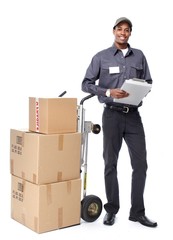 Wall Mural - African-American postman.