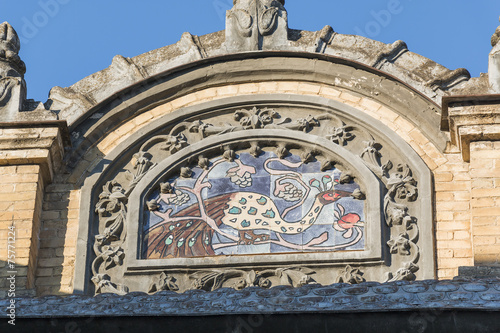 Poster Decorative architectural elements of the building main narzan ba