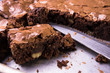 Brownies in baking sheet