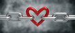Leinwandbild Motiv Chain with heart