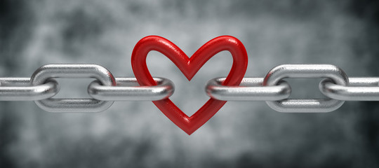 chain with heart