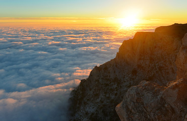 Wall Mural - Sunset mountains