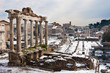 Roman Forum with snow.