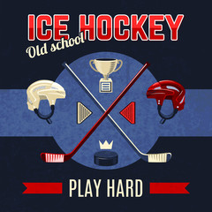 Wall Mural - Ice Hockey Poster