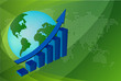 © jianghaistudio - Business graph with world background. Vector File also available
