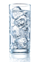 Glass Of Mineral Carbonated Water With Ice