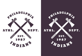 Wall Mural - Philadelphia Indians emblem vector illustration