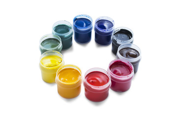 Canvas Print - Paint jars