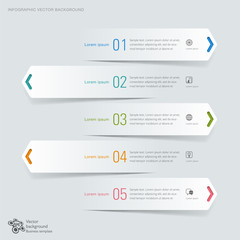 Wall Mural - infographic #5 arrows, banner design