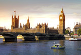 Fototapeta Big Ben - London sunset. Big Ben and houses of Parliament