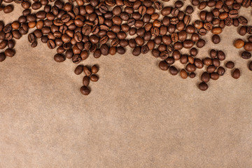 Wall Mural - coffee beans texture isolated