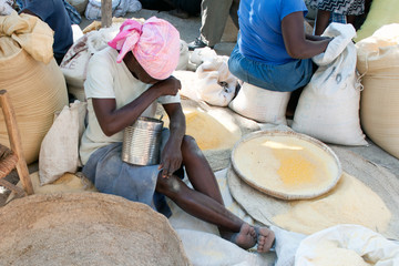 Marktszene, Verrettes, Haiti