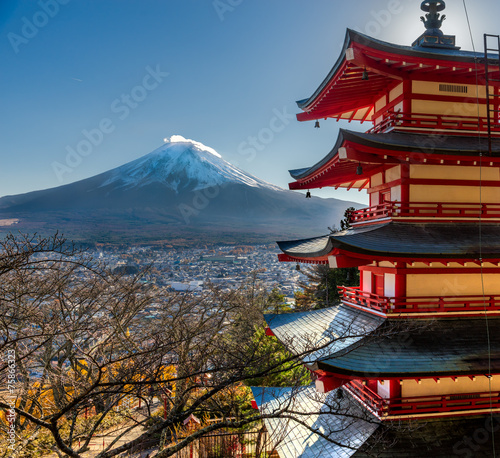 Tapeta ścienna Zamontować Fuji, Japonia.