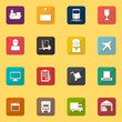 © iulilel - Warehouse transportation and delivery icons flat set