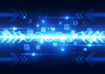 Abstract blue technology telecoms background, vector